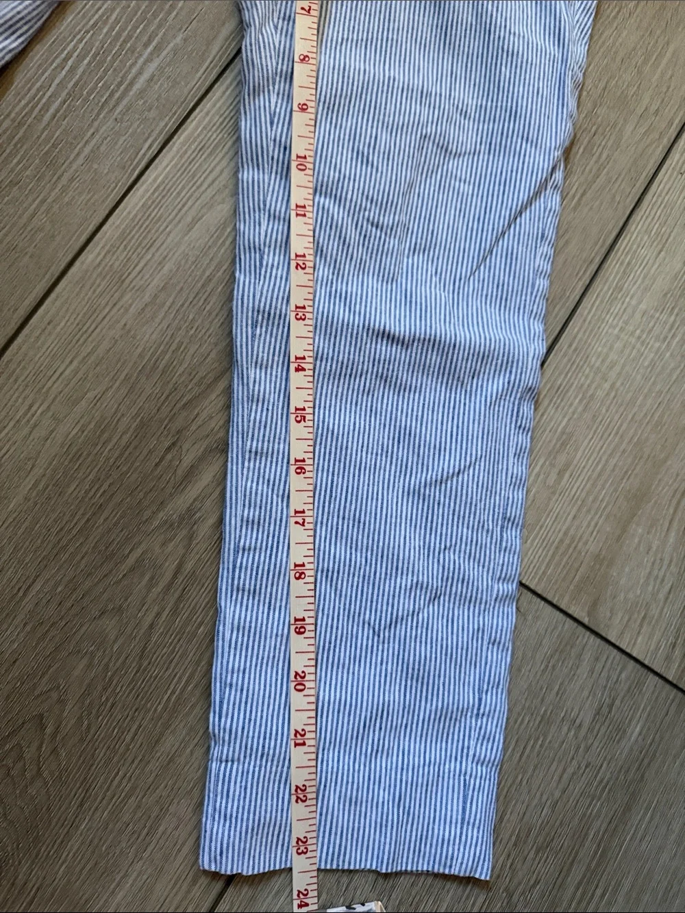 Banana Republic Blue & White Pinstripe Chinos - Slim Straight